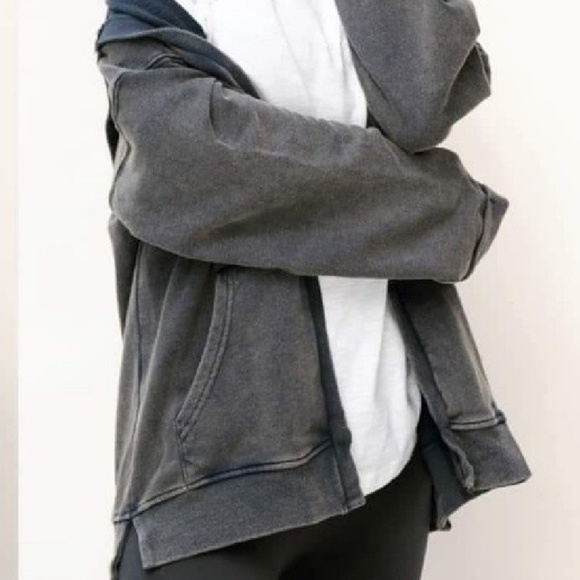 STILLS Cardigan Hoodie Open Front Navy Mineral Wash Cotton Sizes Sm Md & Lg NWT - Picture 9 of 11